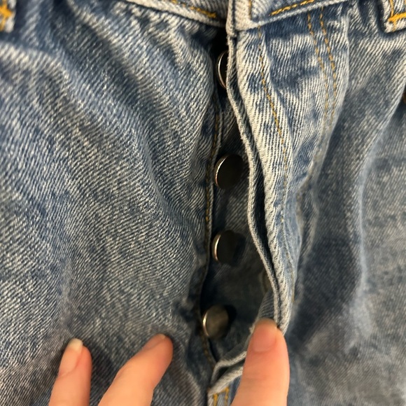 Anine Bing cut off Jean Bermuda shorts size 29 button fly - Picture 3 of 6